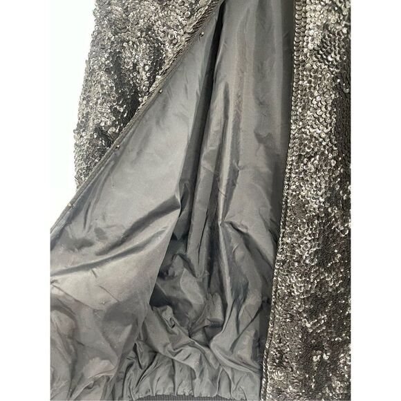 Vintage Imperial Fashion Black Sequins Lambswool Full-Zip Sweater Jacket Size 42 - Picture 3 of 9